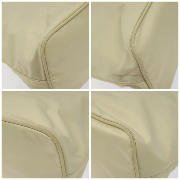 PRADA Hand Bag Nylon White Silver Auth hk2411 - Picture 15 of 16